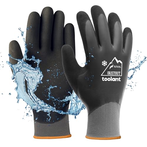 Waterproof Winter Gloves, Thermal Work Gloves for Cold Weather Touchscreen, Super Grip, for Gardening Fishing, Car Washing