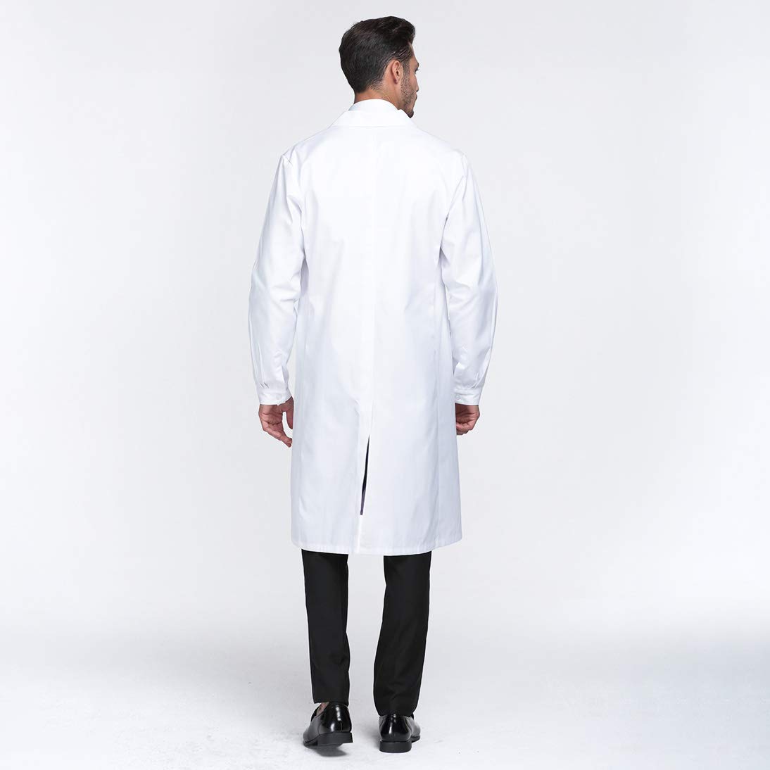 Bata Laboratorio Médico Blanco para Hombres y Mujeres, Estudiantes, Uniformes Sanitarios, Unisexo Larga Ropa de Trabajo