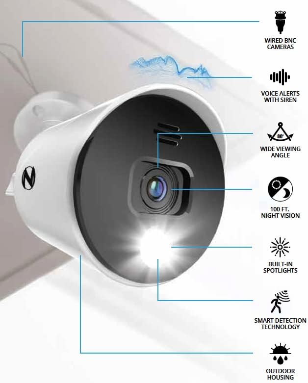 Miniatura 4 de Night Owl DP2LSA 1080P Bullet Camera BNC Hard Wired añadir en la cámara, compatible con algunos DVR