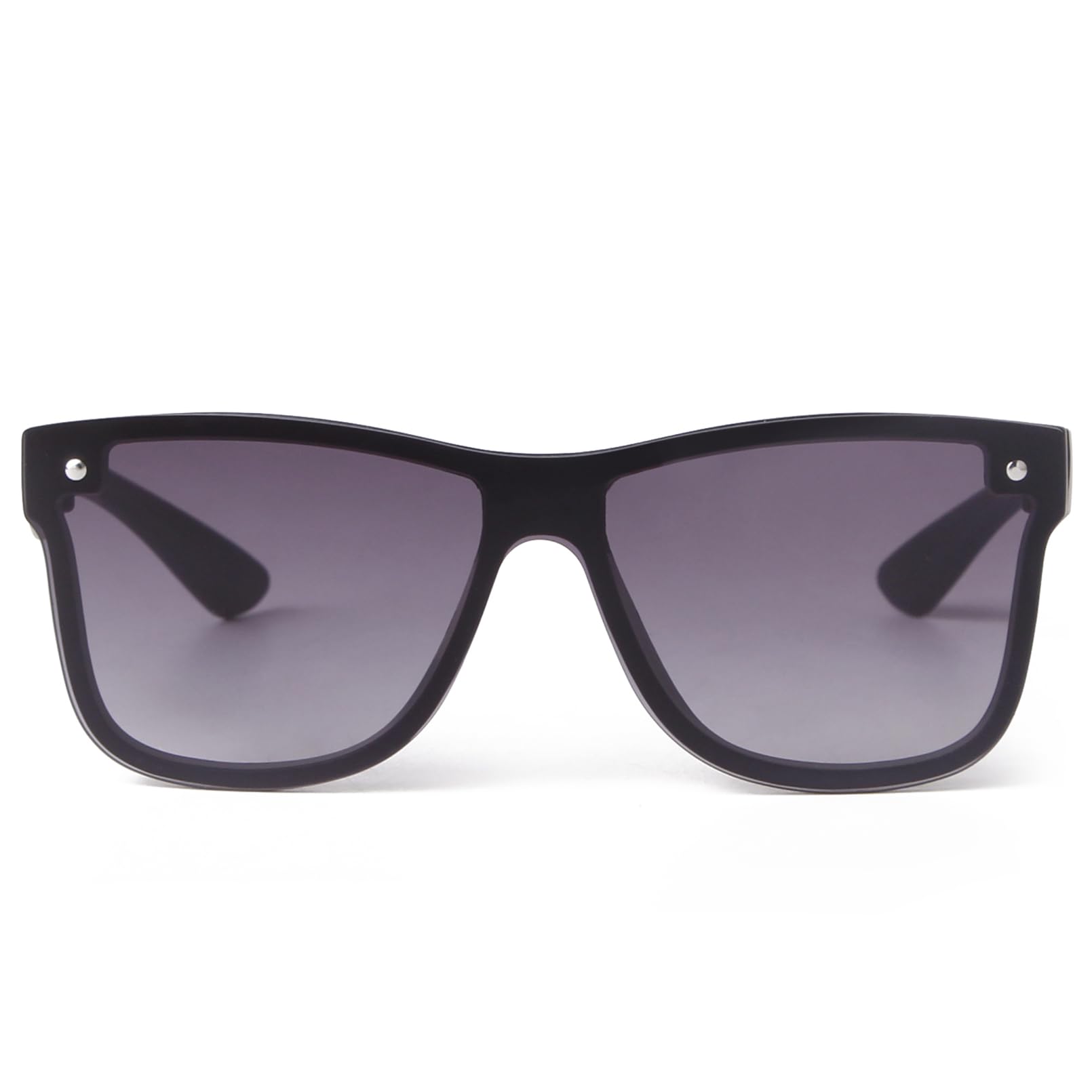 Gafas de sol cuadradas con parte superior plana para niños, sin montura, espejadas, de una pieza, para niños y niñas, bonitos tonos reflectantes, para playa, de 5 a 10 años