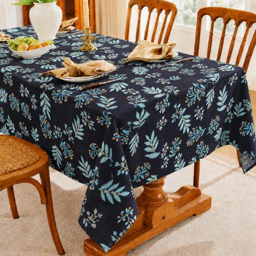 Image of Amazon Brand - Umi Super Soft Brushed Microfiber Cotton Dining Table Cloth, Printed Rectangular 6 Seater Table Cover 60X90(Inches)