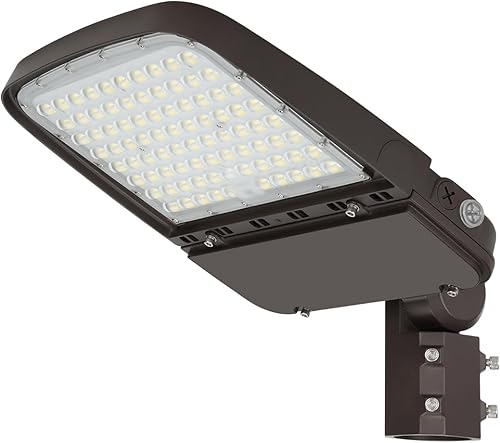 Luces LED de estacionamiento de 240 W para exteriores, luces LED de poste con ajustador deslizante, 150 lmW 5000 K 100-277 V IP65, luz comercial