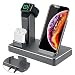 Produktbild iMoebel 6 in 1 Ladestation Stand für Apple Watch AirPods iPhone, Aluminium Induktive Qi Ladestation, 7.5W Fast Wireless Charger für iPhone X/XS/Max/XR/8/Plus, 10W Induktions Ladegerät (Grau)