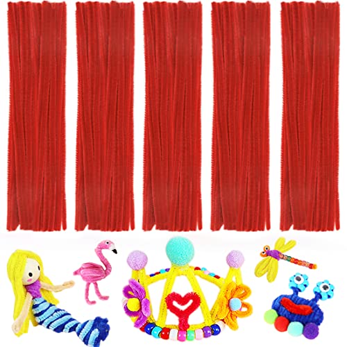 Image of Pipe Cleaners, Pipe Cleaners Craft, Arts and Crafts, Crafts, Craft Supplies, Art Supplies (Red)