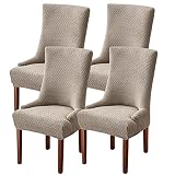 XUANZYANG Stretch Diagonal Stripes Wingback Chair Covers Slipcover - Reusable Arm Chair Protector Co