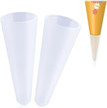 com-four® 2X Schultüten Spitzenschutz aus Kunststoff - runde Schutzkappe für die Einschulungstüte - Schultüten-Spitze Ø 2 cm zum Schutz der Zuckertüte - transparente Aufsteck-Spitze (2 Stück - rund)