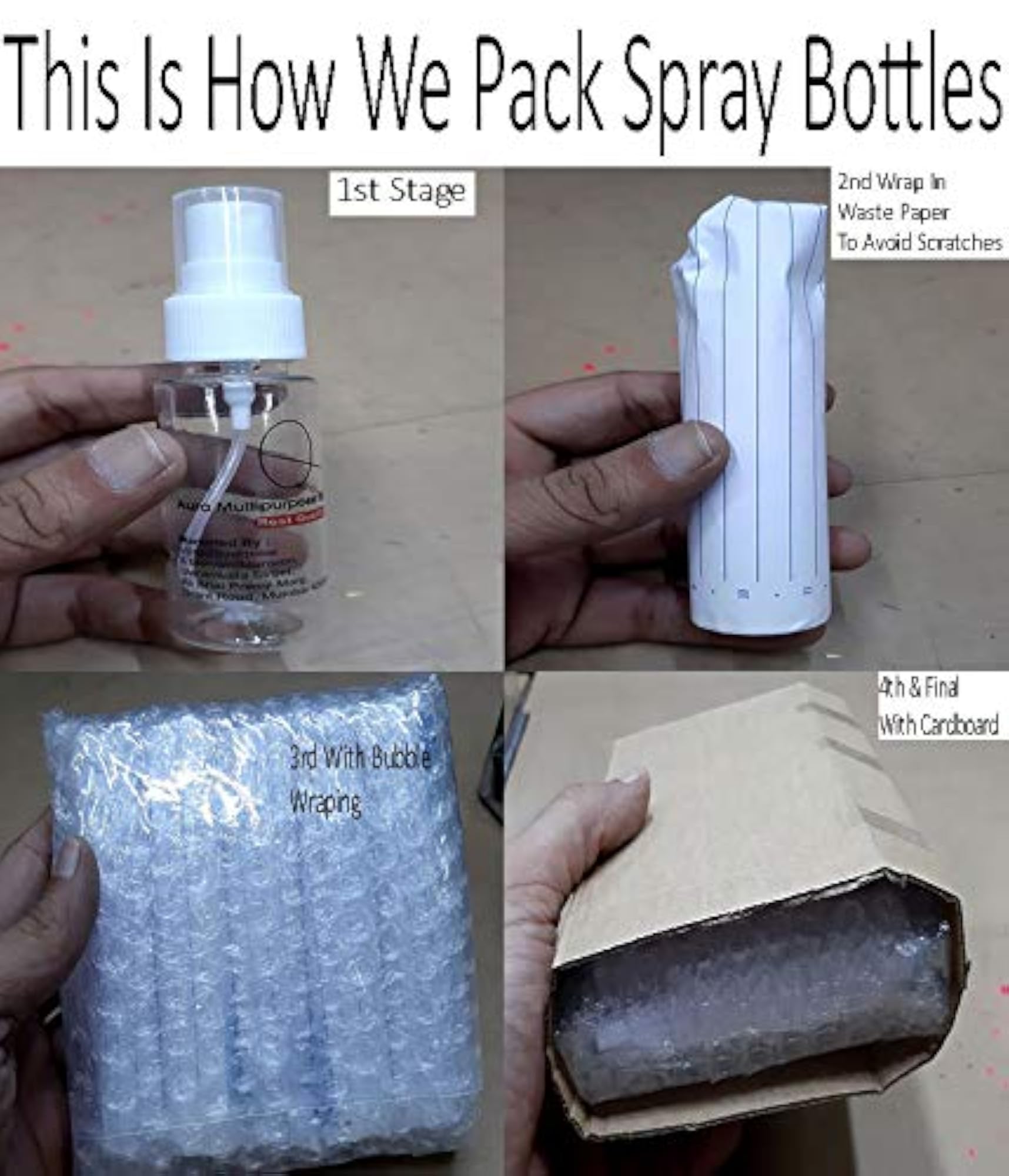 4pc Clear Tube Shape Pocket Spray Bottle Set