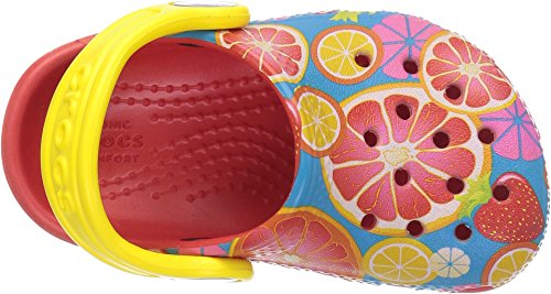 Image of Crocs Kids' Classic Fruit K Clog, Flame, 7 M US Toddler