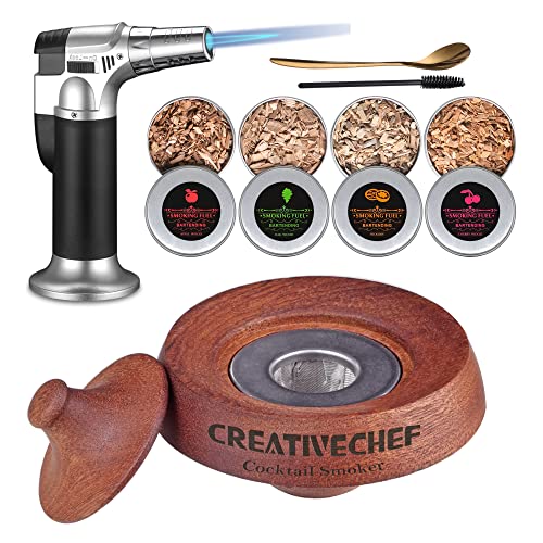 Creativechef Cocktail Smoker Kit With Torch，Smoked Whiskey, Cocktails,，Cheese, Salad And Meats.（No Butane） #TOP14