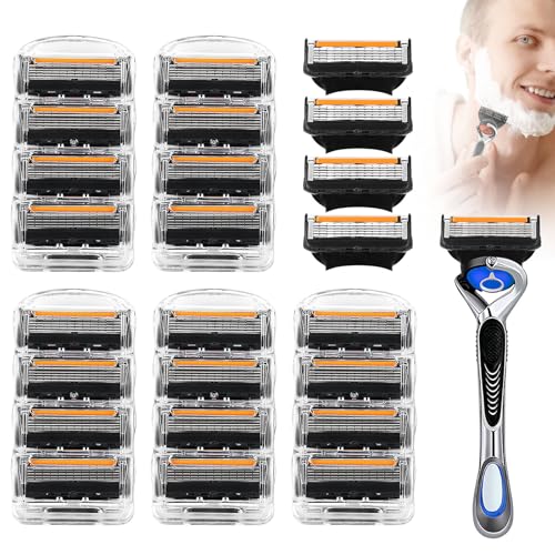Cuchillas de afeitar ProGlide para hombre, 24 cuchillas de repuesto para afeitadoras en húmedo, paquetes económicos de 5 cuchillas Fusion, cuchillas de afeitar Pro Glide, Fusion 5 ProGlide