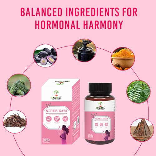 Image of Shivveda Stree-Kaya PCOS+PCOD Supplement, Hormonal Balance Support 60 capsuls