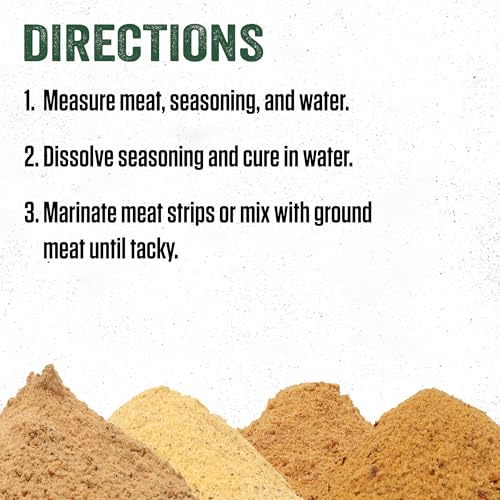 LEM Products Backwoods Jerky Seasoning Variety Pack, Includes Original, Hot, Mesquite, and Hickory Flavors, Ideal for Wild Game, 15.6 Ounce Package with Pre-Measured Cure Packet Included - Thumbnail 5
