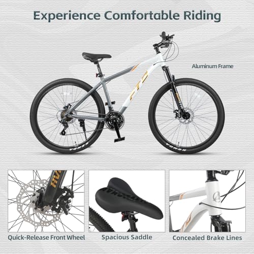 Image of AVASTA Earth 26 27.5 Inch Mountain Bike MTB for Adult Man Women Male | Lightweight Aluminum Alloy Frame, Dual Disc Brakes, Switchable Front Suspension, 21-Speed Gear Shifter