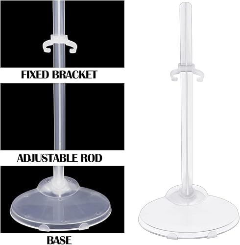 Miniatura 4 de 10 Pcs Doll Stand Transparent Doll Display Holder Action Figure Display Rack Doll Model Support Frame Accessories