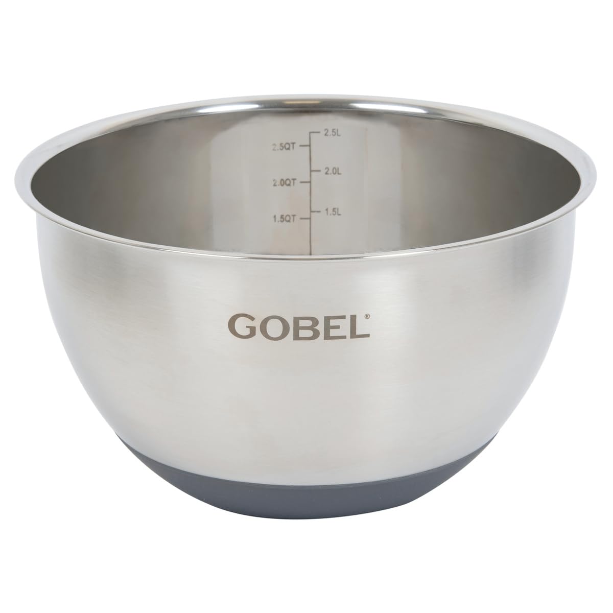 Cul de poule Gobel fond silicone 20cm bol mélangeur inox antidérapant pour pâtisser