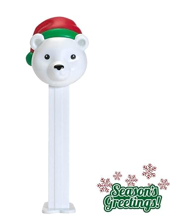 PEZ Christmas Dispensers Set - PEZ Christmas Candy Dispenser Set With Holiday Fruit Flavored Candy Refills | Santa Claus, Polar Bear, and Reindeer | Christmas Stocking Stuffers, XMAS Party Favors