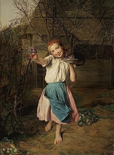 Peinture sur Toile la Fille Violette Ferdinand Georg Waldmüller 60x90