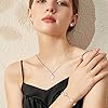 TOFBS Four-Leaf Clover Jewellery Set for Women Girls 18K Rose Gold Plated Stainless Steel Double-sided White Black Four-Leaf Clover Pendant Necklace Stud Earrings Bracelet Jewellery Set (White) #3