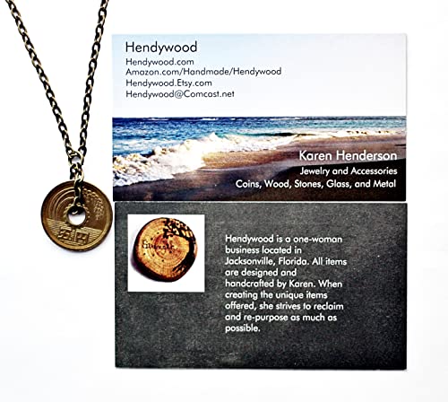 Lucky Japanese 5 Yen Coin Necklace Brass Good Luck Pendant Undrilled #TOP7