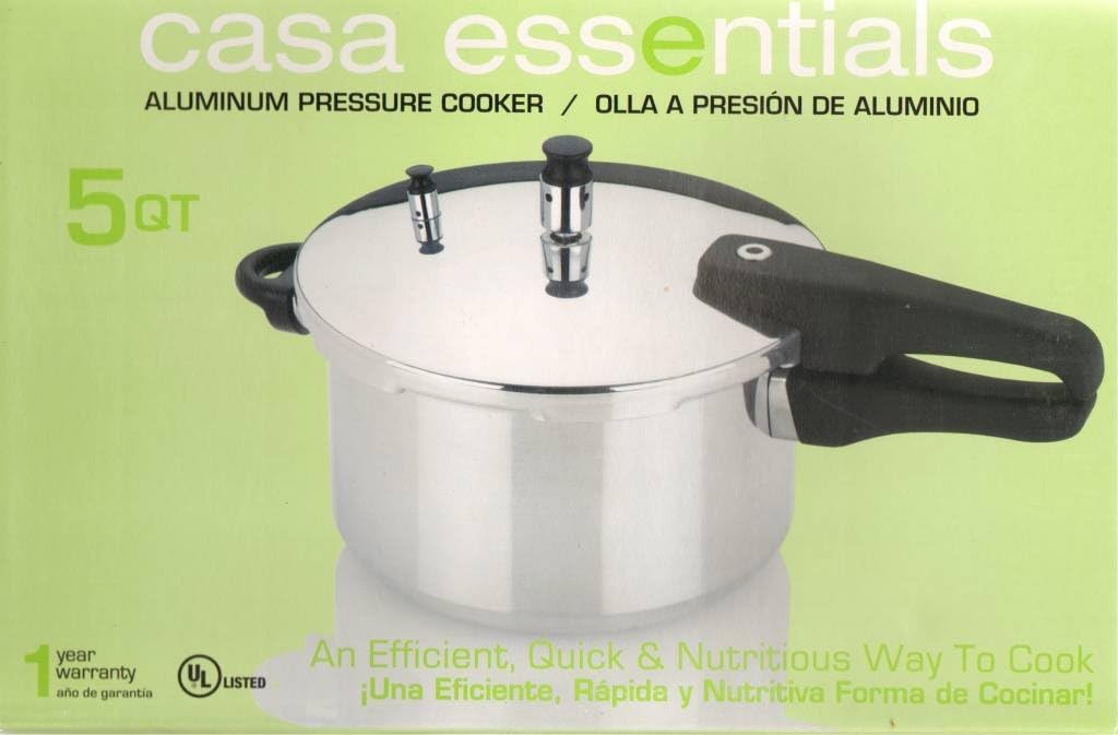 Casa Essentials Aluminum 5 Quart Pressure Cooker