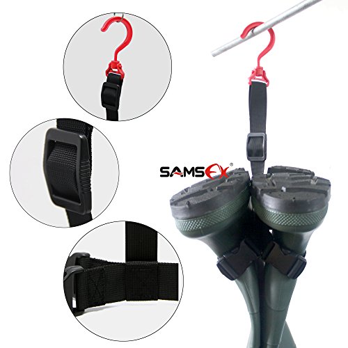 Samsfx Fishing Wader Boot Hanger Hanging Strap Belt With Swivel Hook #TOP2