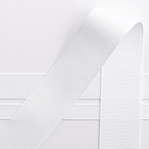 Italian Options Grosgrain - Rollo de cinta (10 mm x 10 m), color blanco
