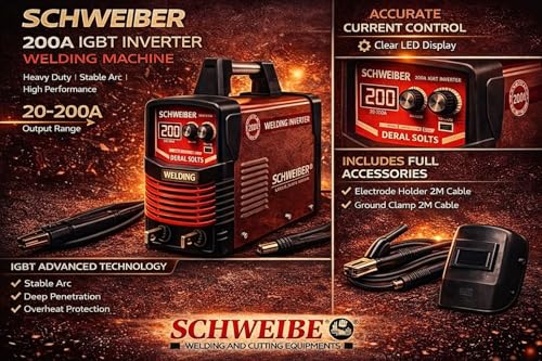Image of EXTRA 200 Inverter Single Phase MMA Welding Machine 200A Hot Start, Anti-Stick, Adjustable Arc Force, VRD & IGBT Technology - 220V ±15% electrodes from 1.6mm to 5.0mm - 2 Year Warranty
