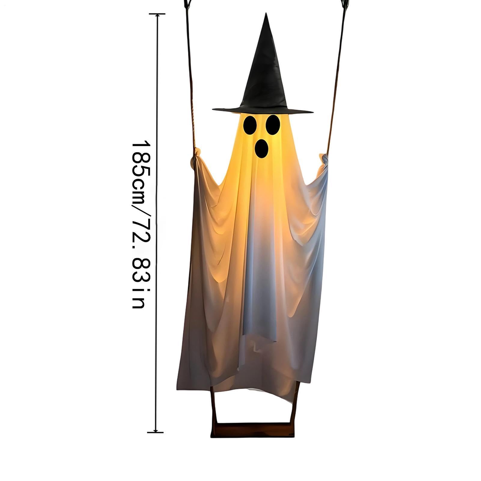 Fantasma Halloween Dondolo Altezza 1,8 m, LED, Telecomando, Impermeabile