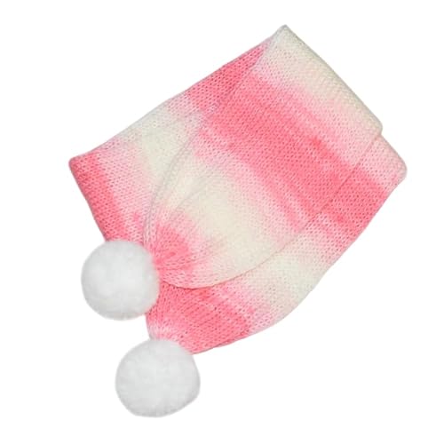 Générique - Écharpe Fantaisie Tricotée Main pour Fille, Colorisau choix, Pompons, 100% Acrylique (Rose)