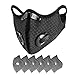 Produktbild FFP2 Wiederverwendbare Atemschutzmaske mit 6 Atemschutzfilter,FFP 2 Mundschutz Maske für Pollen,Allergie,Staub,Mähen,Running und Outdoor-Aktivitäten,Schwarz