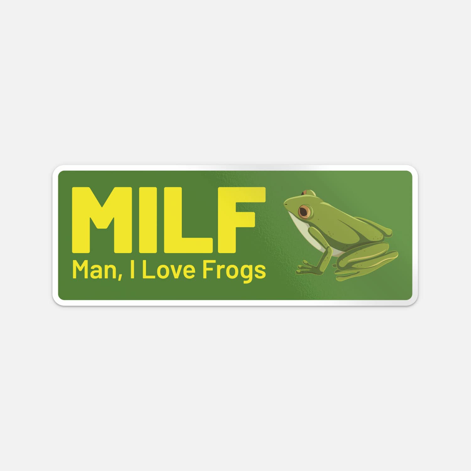 Bandiera Da Giardino 90x150 Cm &ndash; Design "Milf Man I Love Frogs" &ndash; Resistente E Asciugatura Rapida