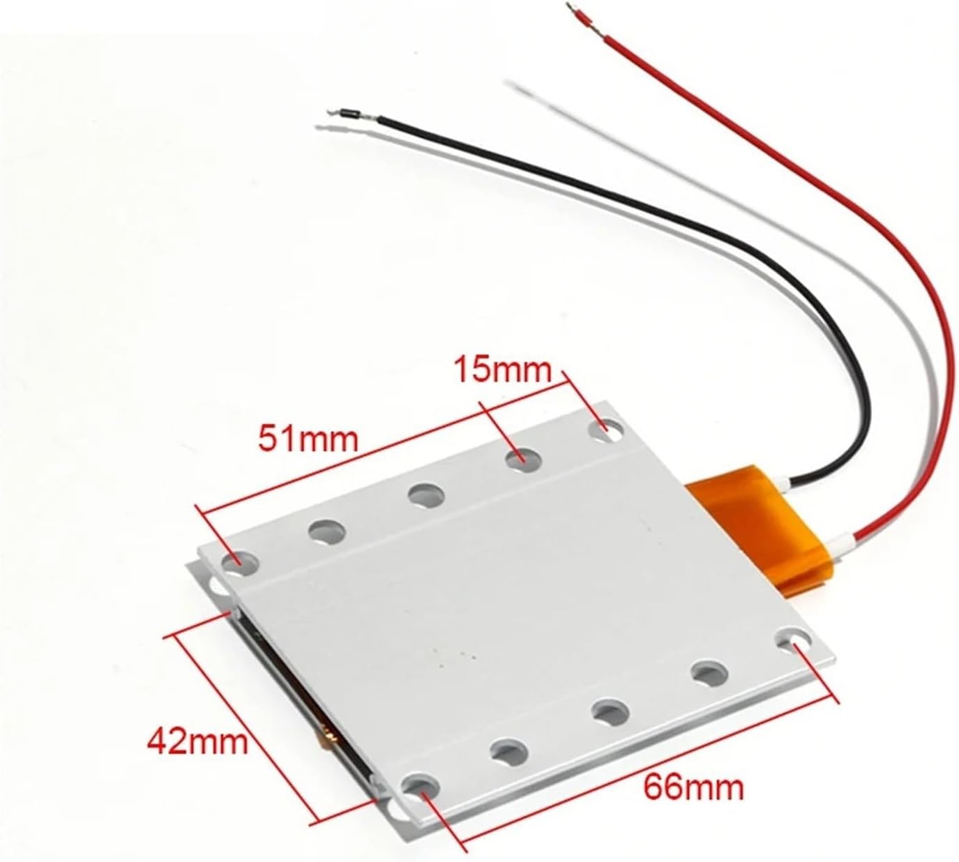 PTC17 220V Automatic Constant Temperature Heating Sheet Piece Element with Hole Aluminum Shell Insulation Electronics(220V 270C 120-250W)