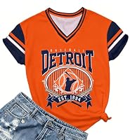 Baseball Jersey Women Oversized V-Neck Baseball Mom Shirts Streak Short Game Day Sleeve Tee Tops Orange — image 8