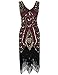 PrettyGuide Women 1920s Flapper Dress Gatsby Art Deco Fringed Sequin Cocktail Dress