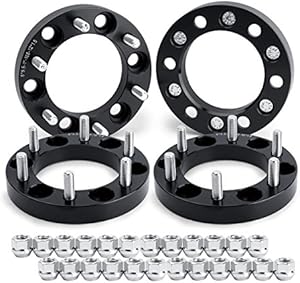 dynofit 4PCS Wheel Spacer 1 inch 6x5.5 Spacer - Compatible with 1984-2022 4Runner,1995-2022 Tacoma,2007-2022 FJ Cruiser,2001-2007 Sequoia-6x139.7mm,25mm Thick,108mm Bore,12X1.5 Studs