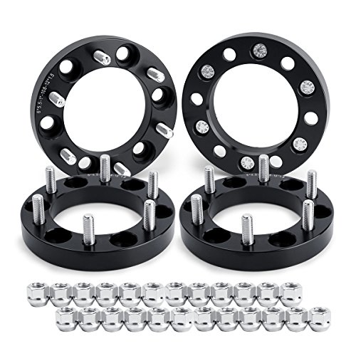 dynofit 4PCS Wheel Spacer 1 inch 6x5.5 Spacer - Compatible with 1984-2022 4Runner,1995-2022 Tacoma,2007-2022 FJ Cruiser,2001-2007 Sequoia-6x139.7mm,25mm Thick,108mm Bore,12X1.5 Studs