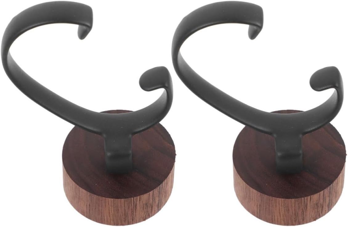 2pcs C-shaped Single Watch Display Stand with Wood and Plastic Base