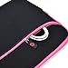 Gizmo Dorks Neoprene Zipper Sleeve (Black with Pink Trim) for The Samsung Google Chrome Book Series 5 Artic White/Titan Silver