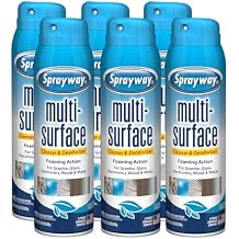 Sprayway Multi-Surface Cleaner & Deodorizer | Foaming Action for Granite, Glass, Wood, and Metal, 19 Oz, Pack of 6