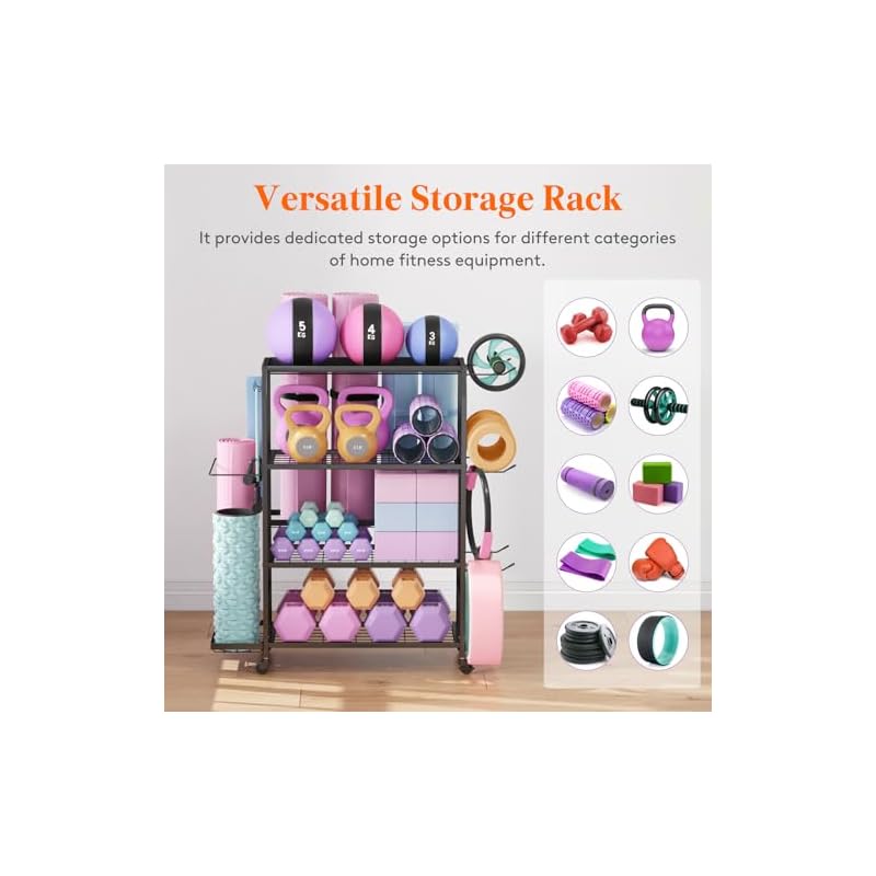 Lifewit Yoga Mat Holder, Home Gym Storage For Yoga Equipments,Fitness Equipments Organizer - Image 4