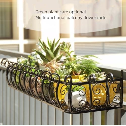 Panier à suspendre en fer pour balcon et pot décoratif pour fleurs extérieurs - 8