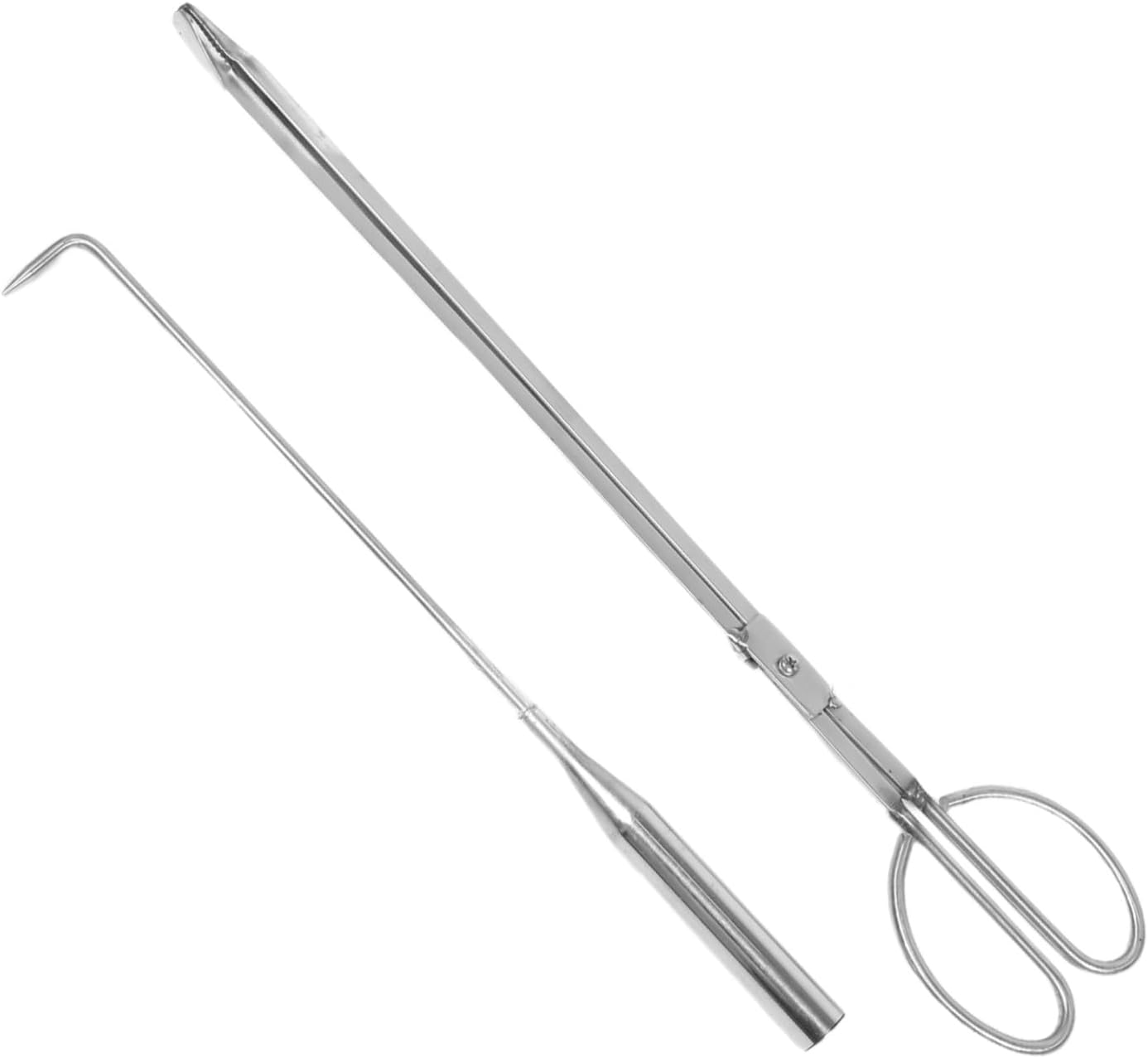 Fireplace Grabber Tongs Stainless Steel Firewood Tools Xmas
