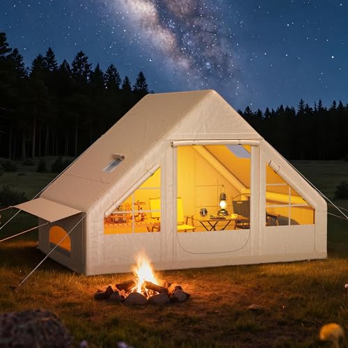 SPECRAFT 2-4 Person Inflatable Cabin Tent, Large Oxford Blow...
