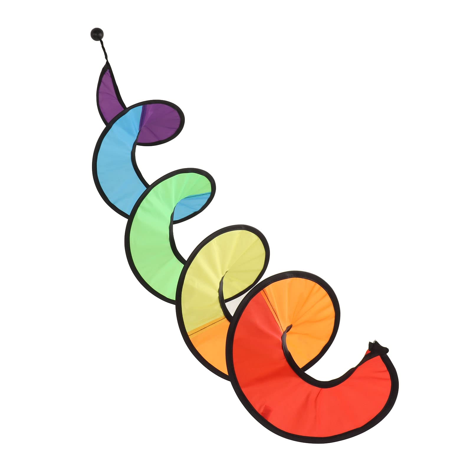 Wind Spinner, Hanging Curly Spinner Colorful Rainbow Wind Sculpture to Creat Visual Effect for Garden Decoration