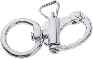 MagiDeal Swivel Eye Snap Shackle Rigging Sailing 316 Stainless Steel for Sailboat Spinnaker Halyard Fixed Snap Shackle Boat Anchor,Quick Release
