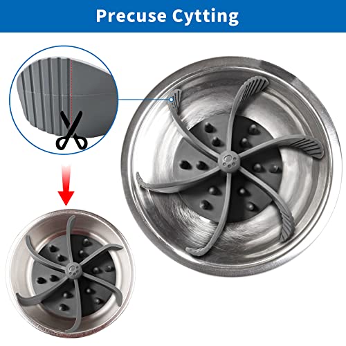 Spiral Slow Feeder Dog Bowls Insert Turn A Ordinary Dog Bowl Into A Dog Slow Feeder Bowl - Silicone Slow Feeder Insert For Dog Bowls - Dog Slow Feeder To Slow Down Eating For All Dogs 2Pcs, Grey #TOP2