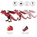 BeebeeRun Remote Control Dinosaur, Red Dinosaur Figures Realistic Looking with Roaring Spraying Light Up Eyes,RC Walking Dragon Toy for Kids Boys Girls Birthday Gifts