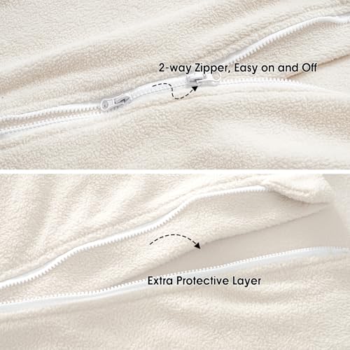 Image of PHF 3 Pack Warm Micro-Fleece Baby Sleep Sack 12-18 Months, Soft Baby Wearable Blanket, 2-Way Zipper Sleeping Bags, Comfy Sleeping Sack for Infant Newborn Boys, Large Size, Oat Milk&Blue&Sage Green