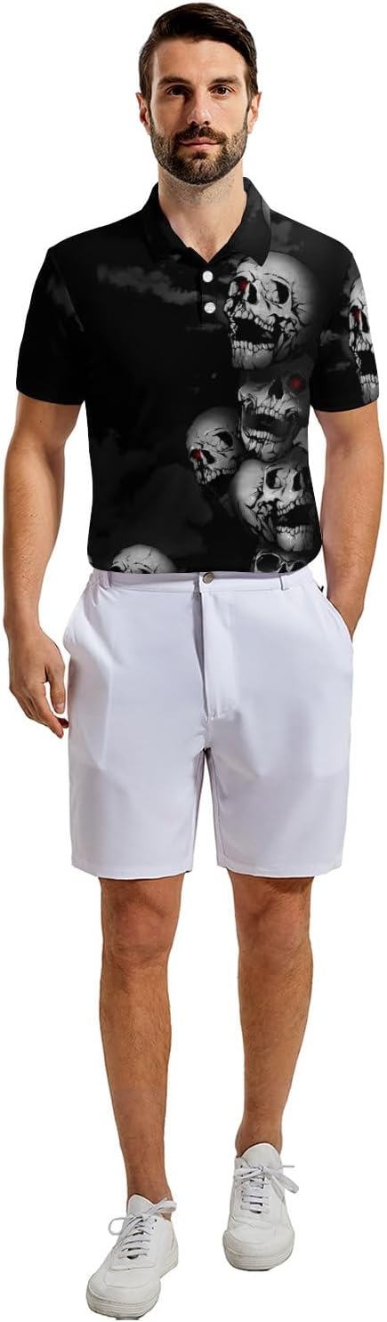 Mens Funny Polo Shirts, Short Sleeve Golf Shirts, Moisture Wicking Quick-Dry Business Casual Shirt for Men - Image 9