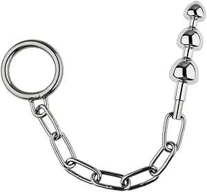 Amazon.com: Anal Butt Plug Inserting Toys Metal Chain with Penile Ring